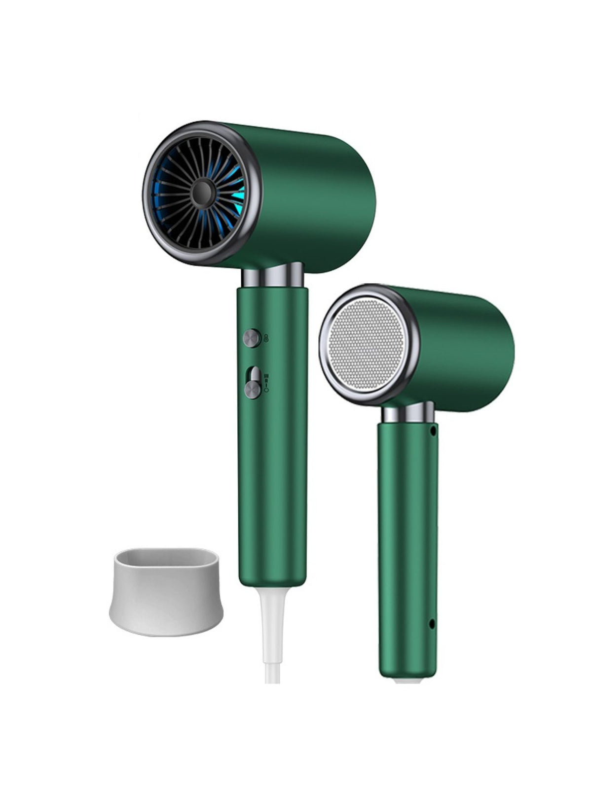 Negative ion hair dryer front view