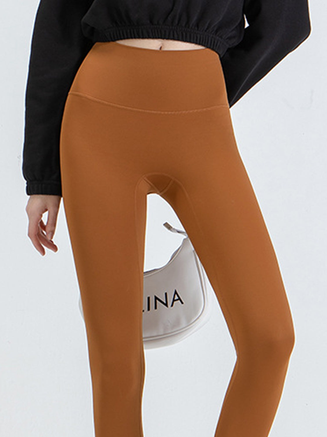 Sports leggings profile view