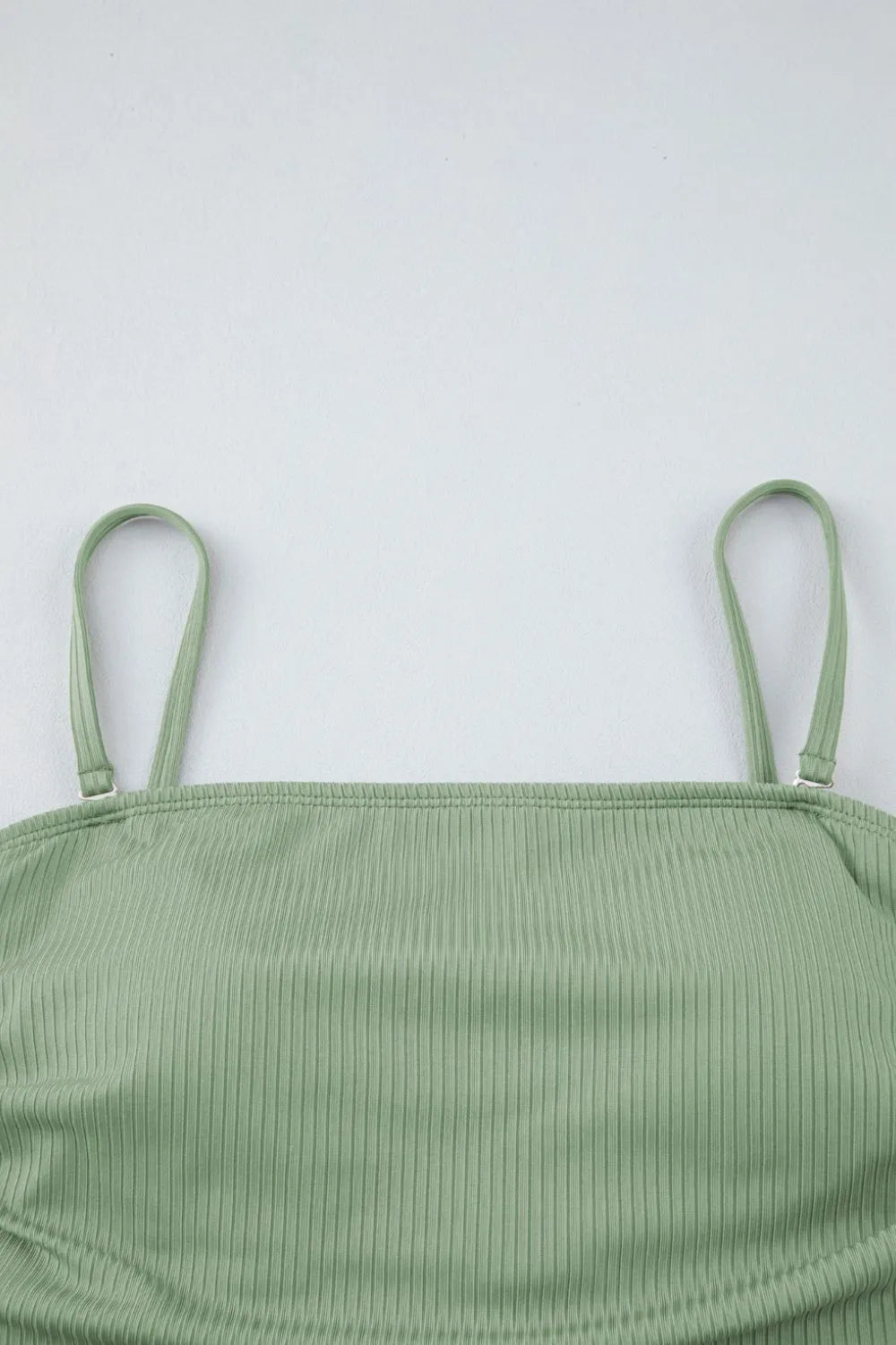 Ribbed Drawstring Sides Cutout One Piece Swimsuit - Fashorio