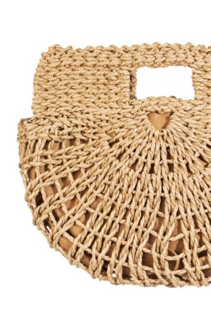 Fame Braided Semi Circle Tote Bag - Fashorio