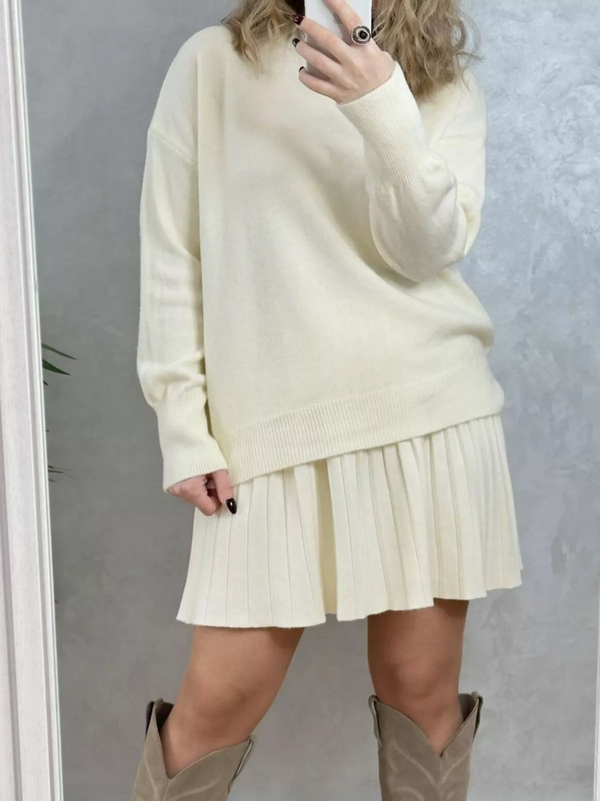 Coordinated sweater set back view