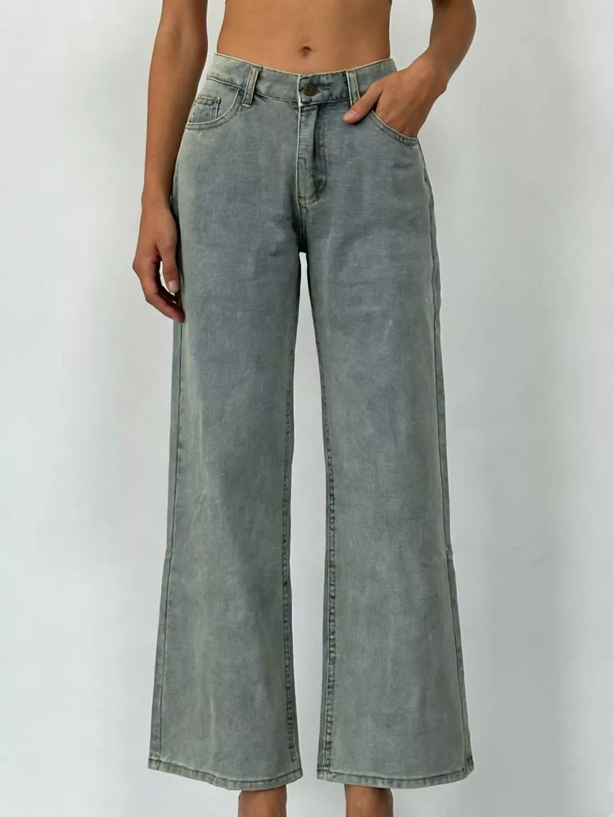 Wide Leg Washed Jeans, view 7