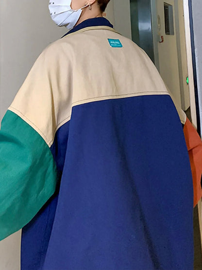 Men's Color Block Zip Up Jacket - Fashorio