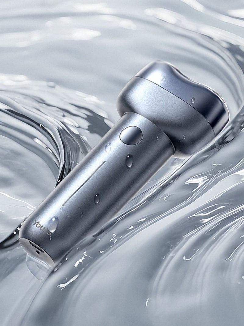 Waterproof electric shaver in gray
