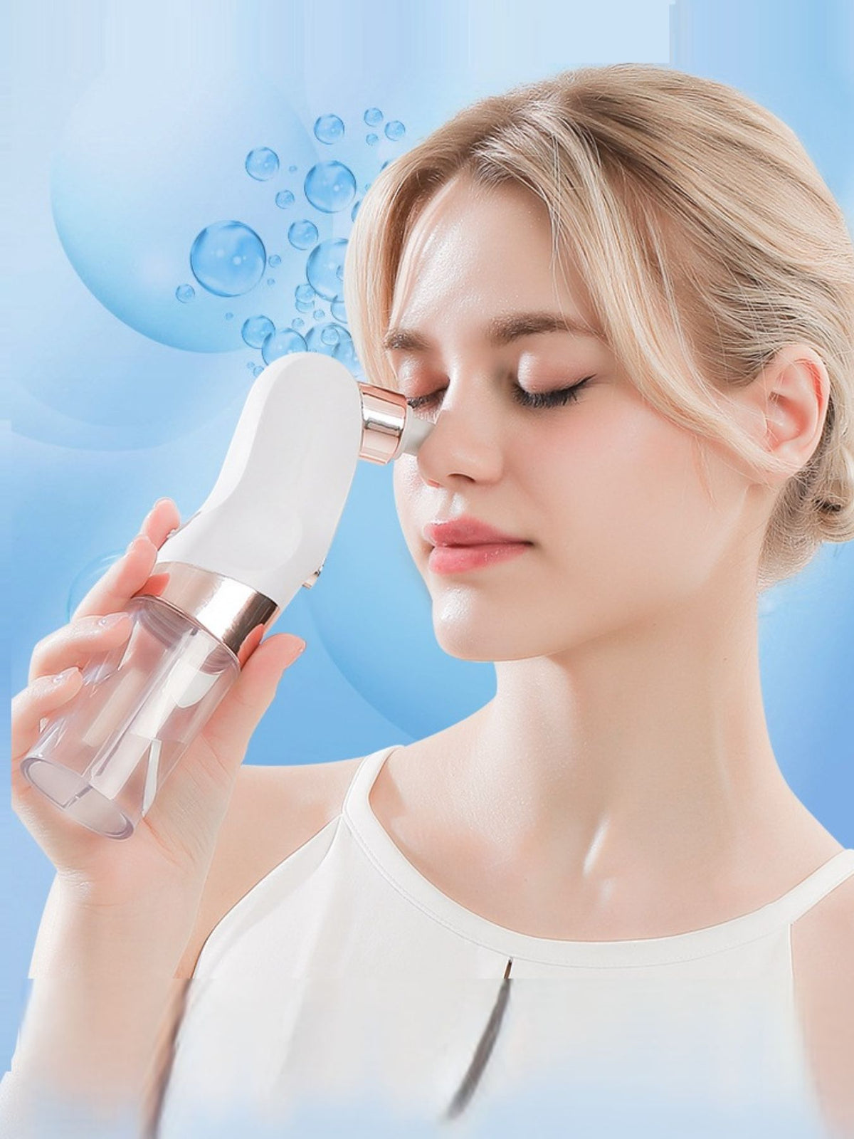 Facial cleansing device side view