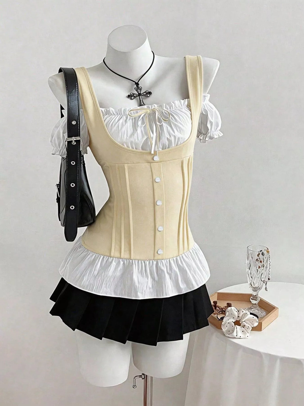 Ruched top alternate colorway front view