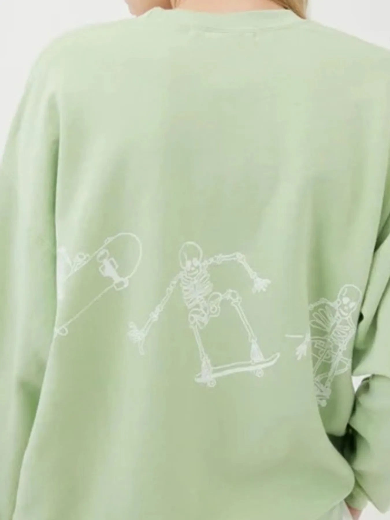 Skeleton Graphic Oversized Sweatshirt - Fashorio