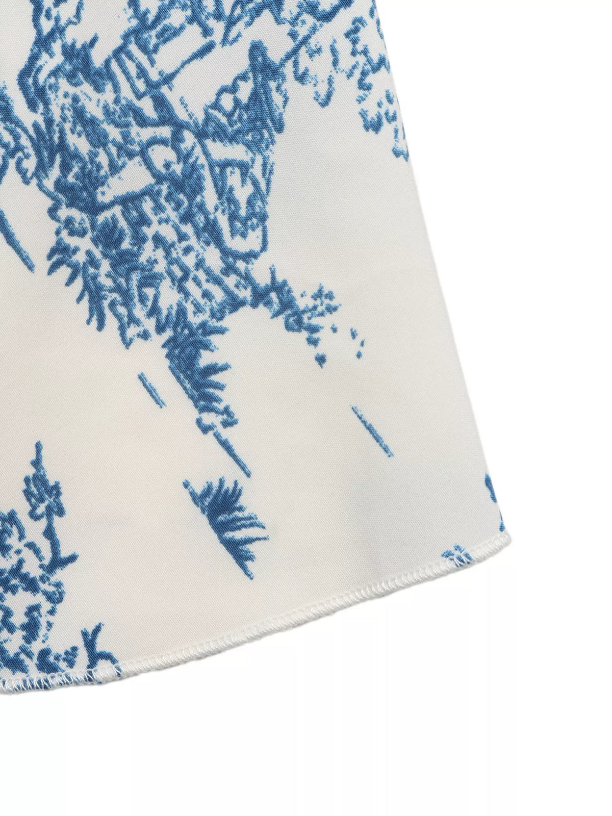 Blue floral tie front cami full view