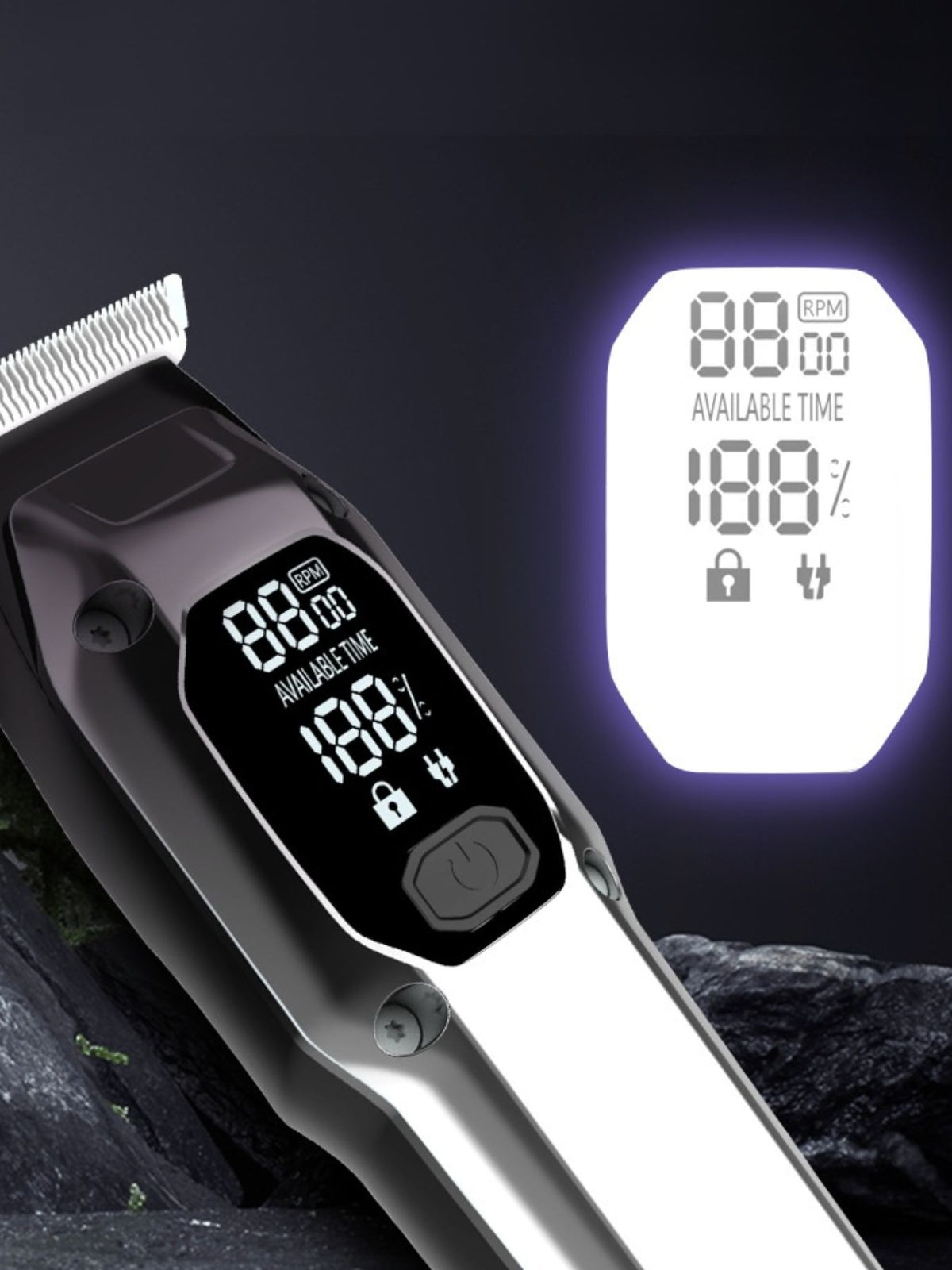 Cordless clipper held in hand
