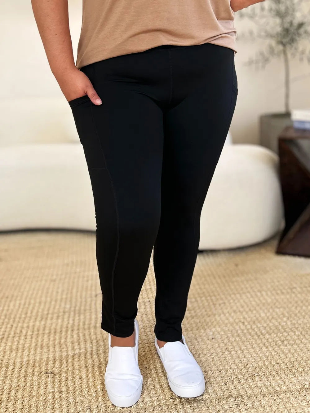 Wide Waistband Sports Leggings - Fashorio