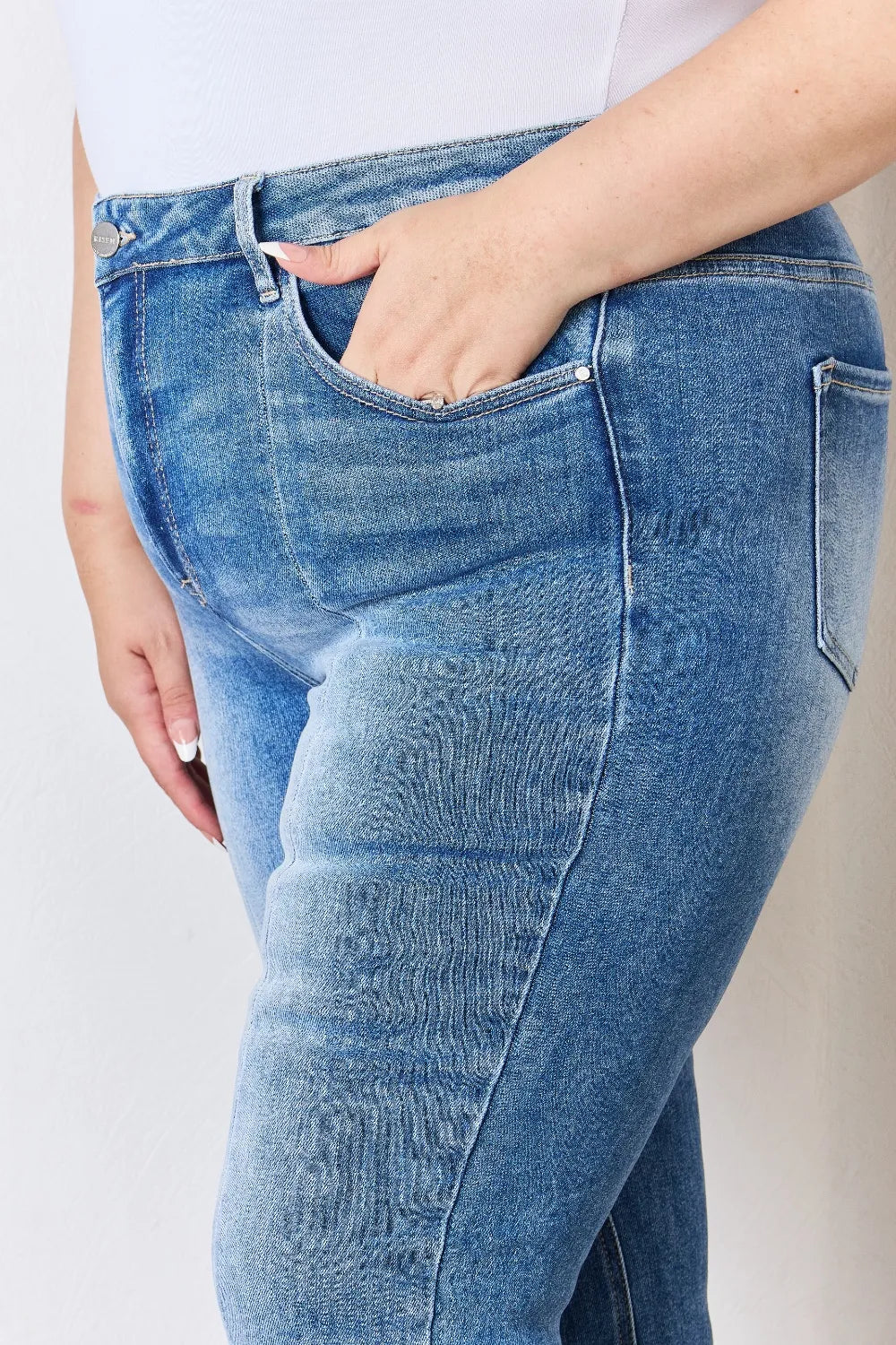 RISEN High Rise Ankle Flare Jeans, view 9