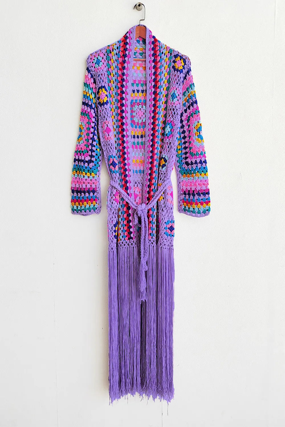 Fringe duster cardigan fringe detail