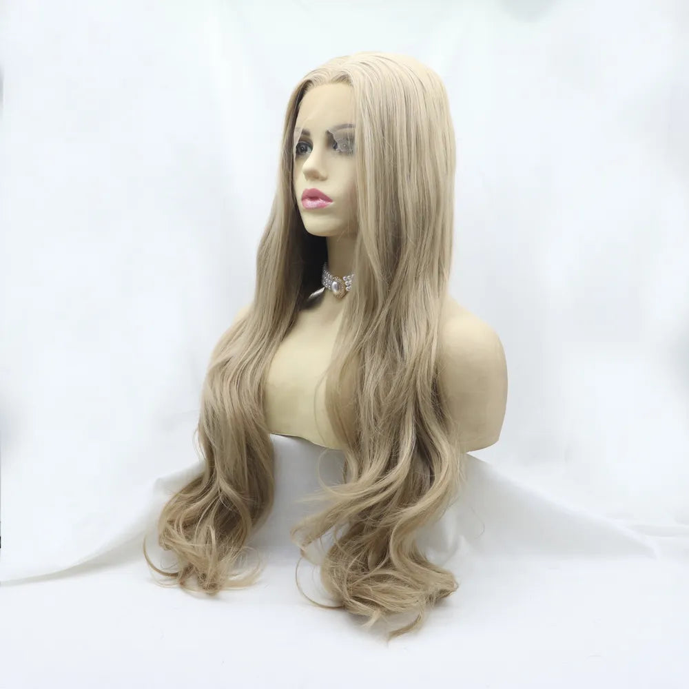 Lace front hairline detail on wig