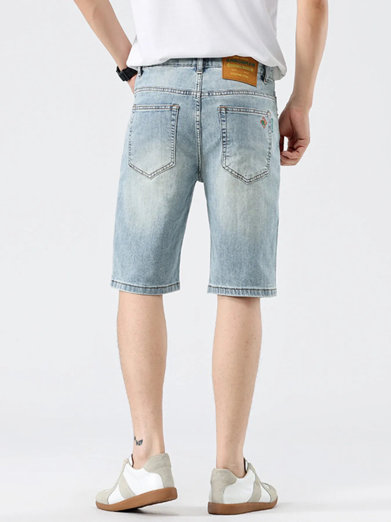 Men's Washed Denim Shorts - Fashorio