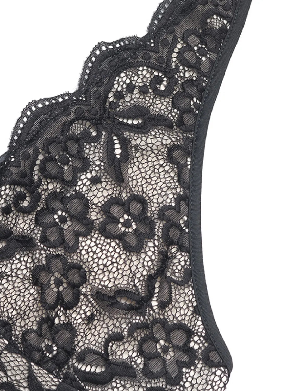 Lace Halter Neck Bodysuit - Fashorio