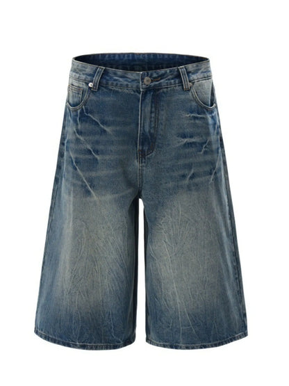 Men's Wash Relaxed Fit Denim Shorts Medium - Fashorio