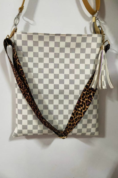 Adored PU Leather Shoulder Bag with Tassel Cream One Size - Fashorio