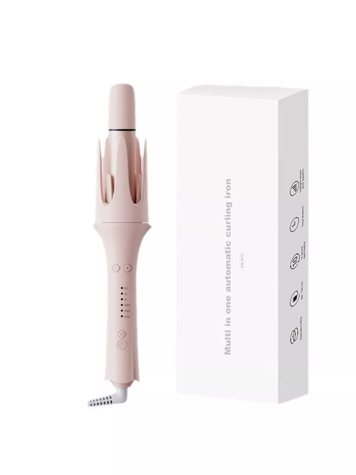 Rotating curler with control buttons