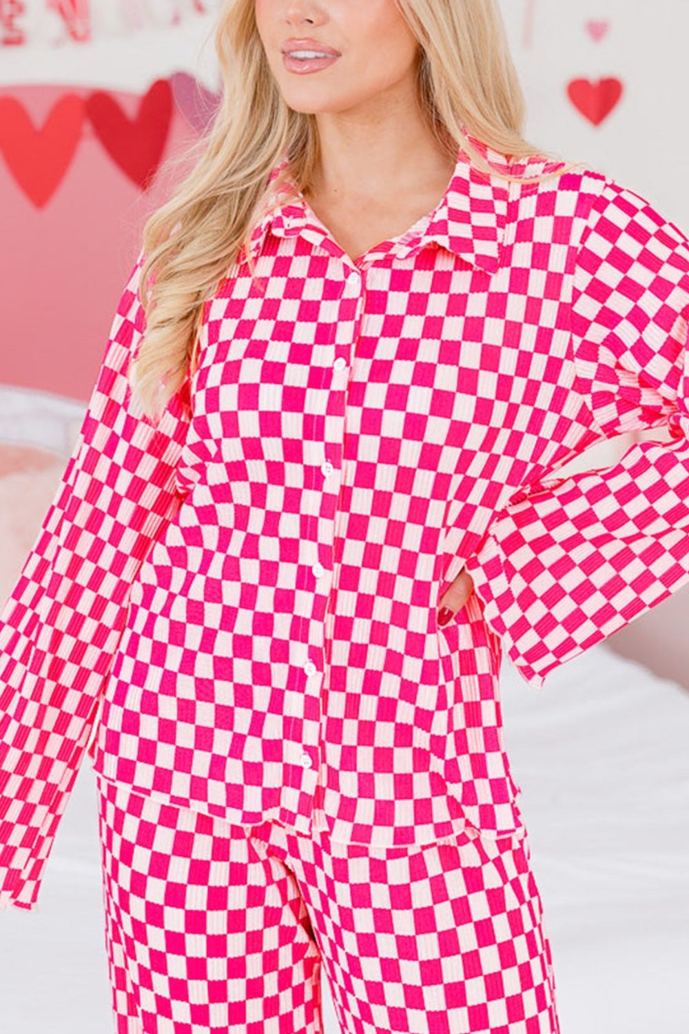 Coordinated checkerboard set full length