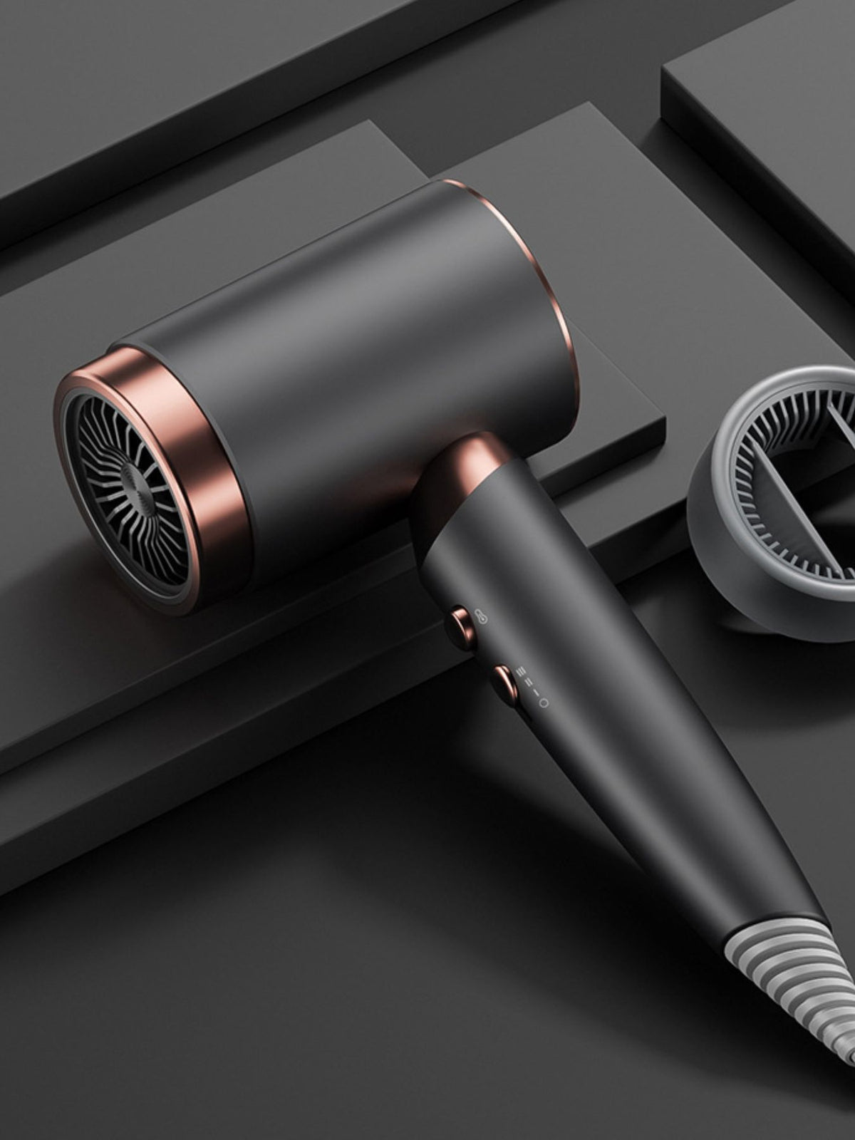 Hair dryer in dark gray