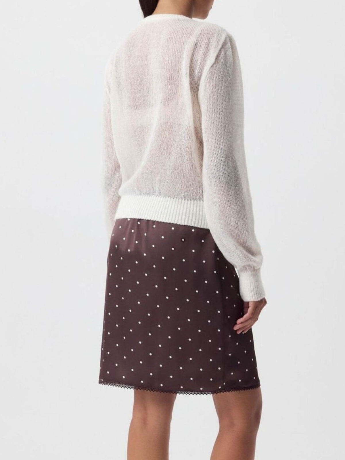 Long sleeve cardigan back view