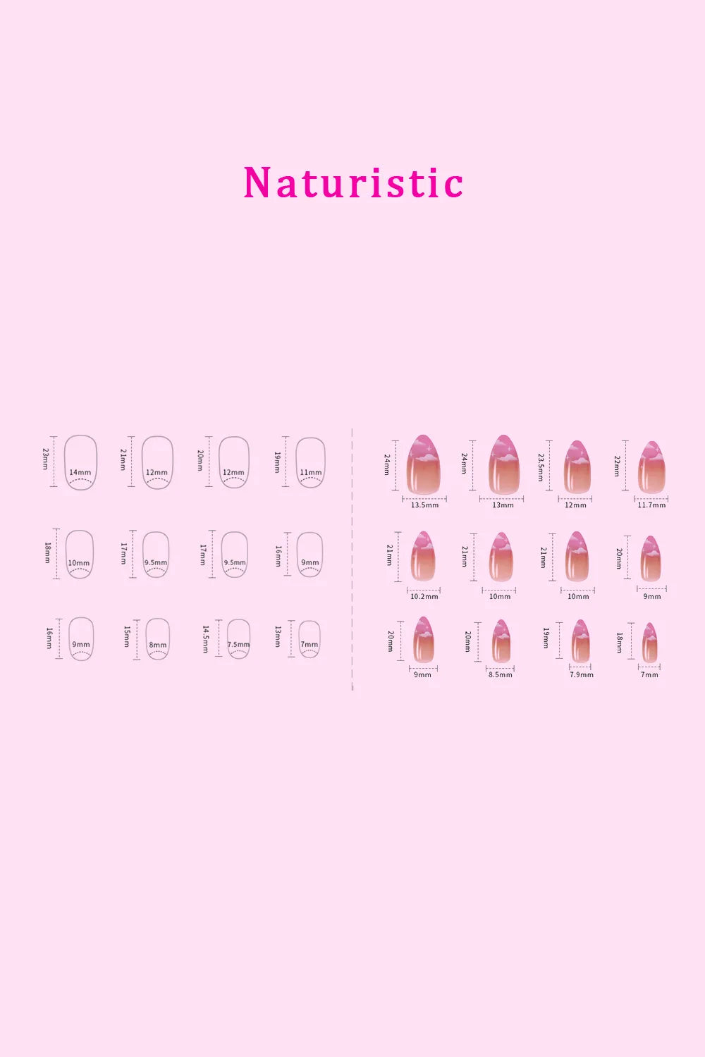Press on nails styled hand