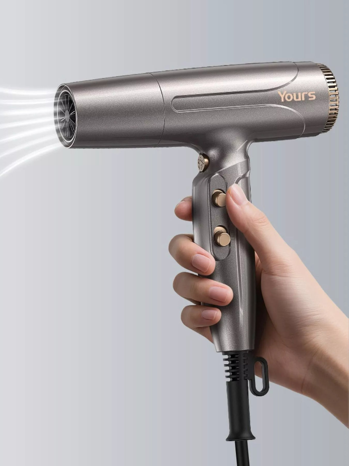 Hair dryer side profile