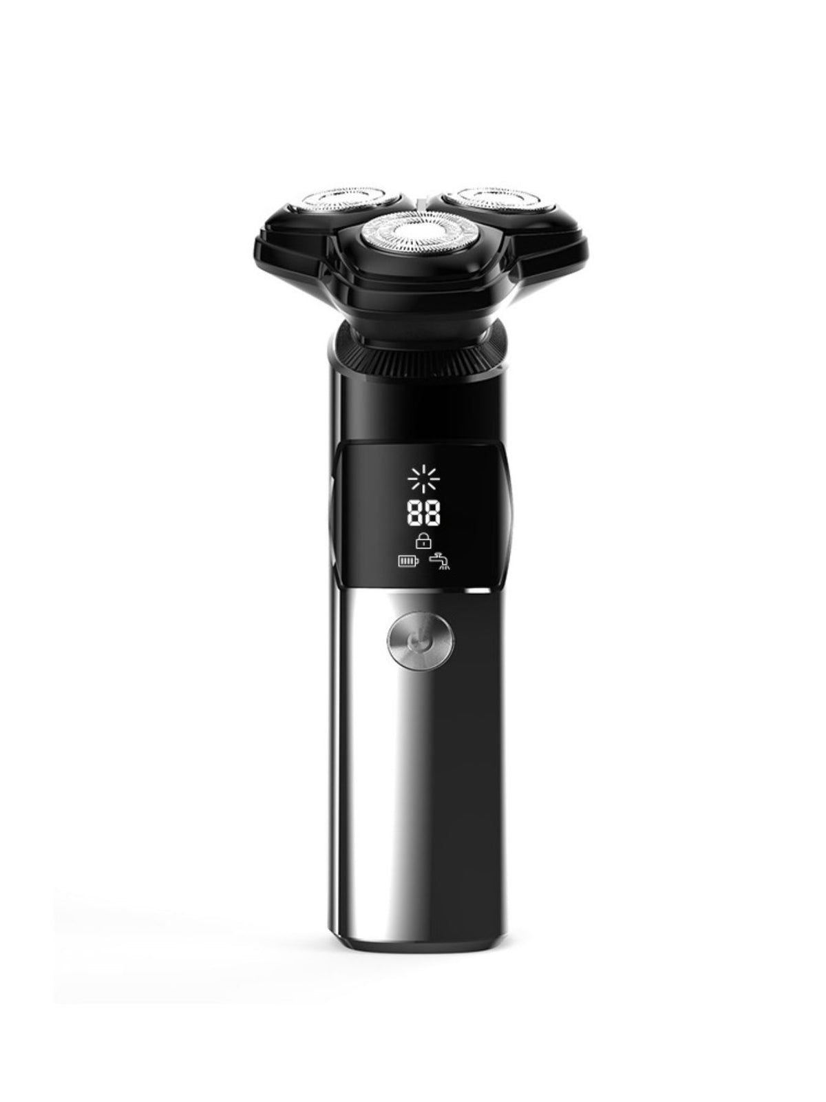 Black shaver top view