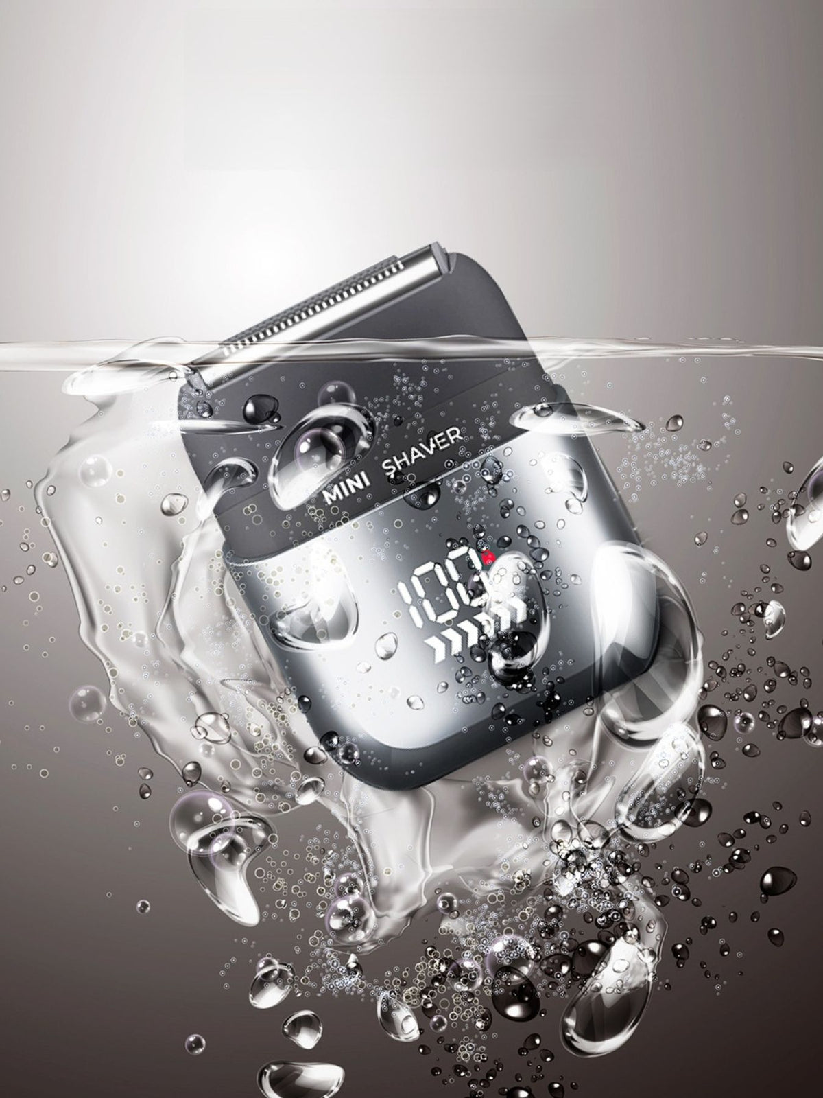Electric shaver head close up