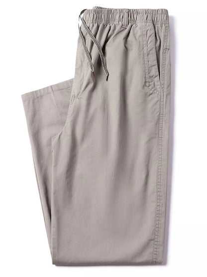 Men's Plus Size Drawstring Loose Fit Pants Grey - Fashorio