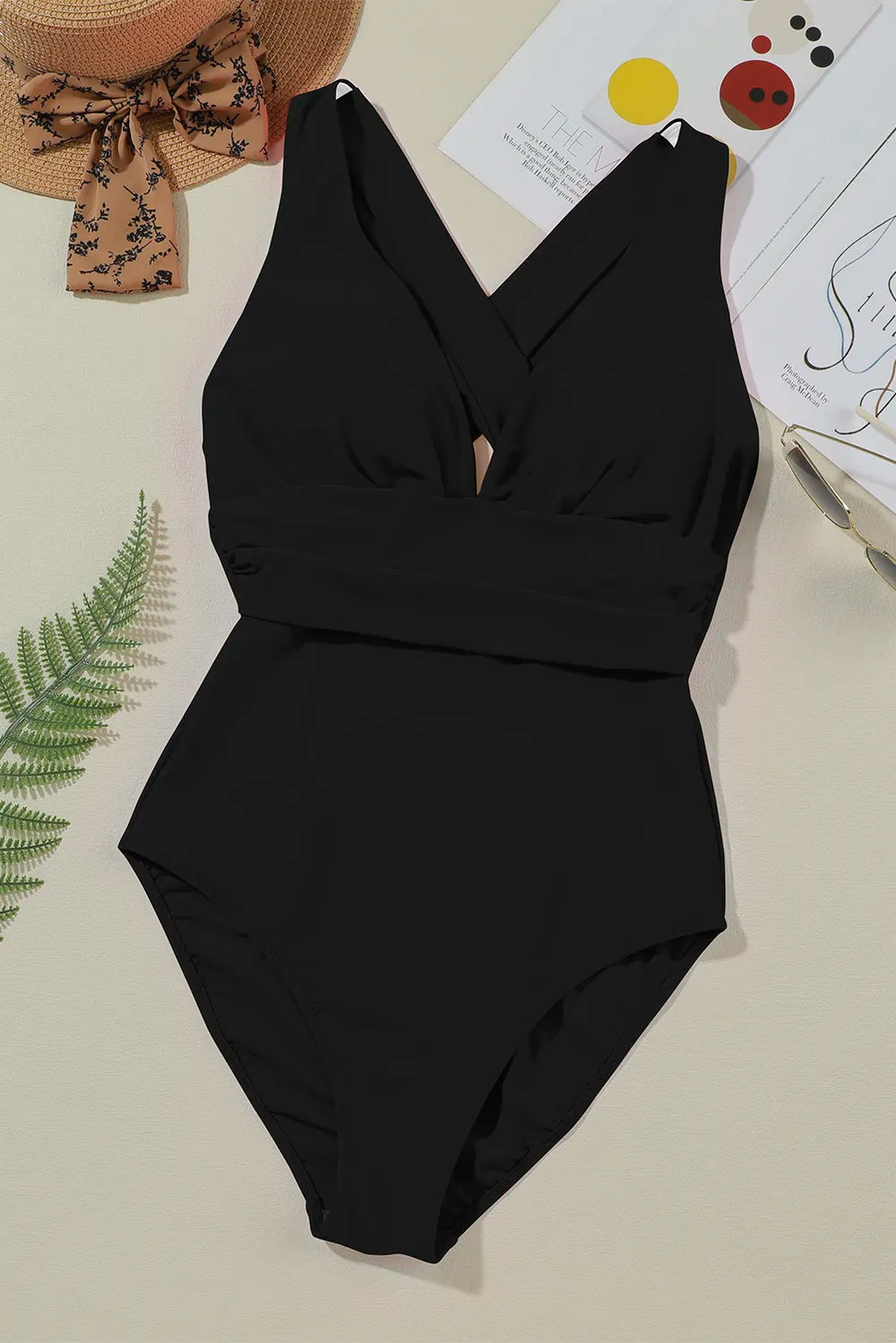 Crisscross Wide Strap One-Piece Swimwear - Fashorio