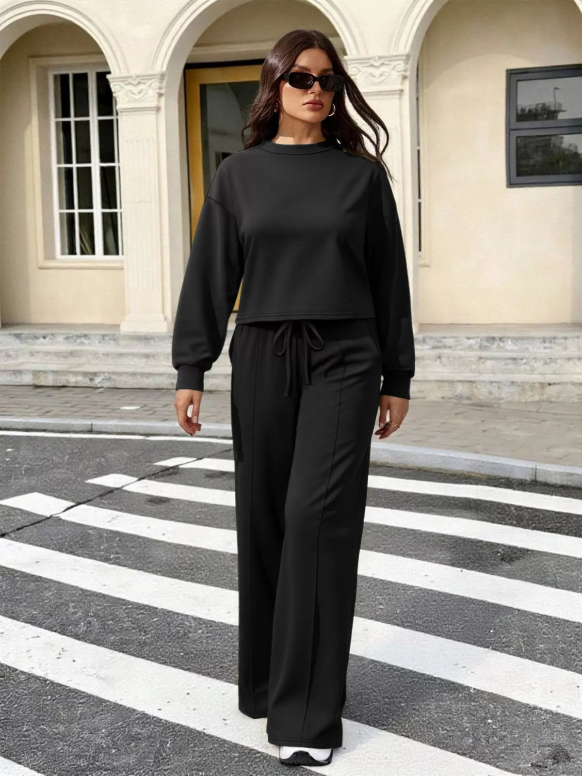 Coordinated long sleeve set full look