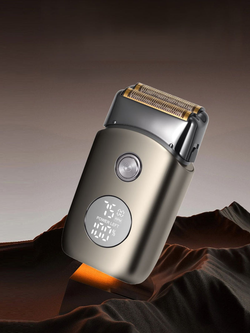 Electric shaver with smart display in gray