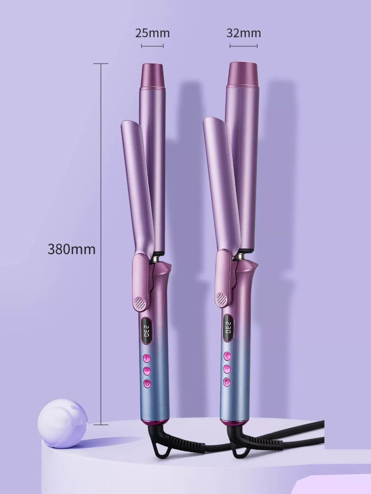 Curling iron cool tip detail