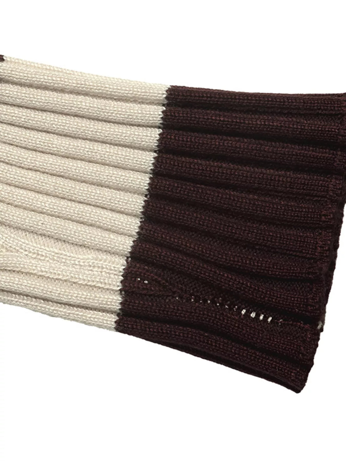 Striped Ribbed Long Sleeve Sweater close up