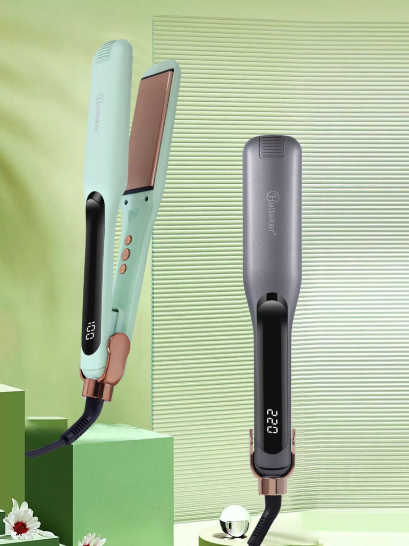 Adjustable temperature hair straightener front view