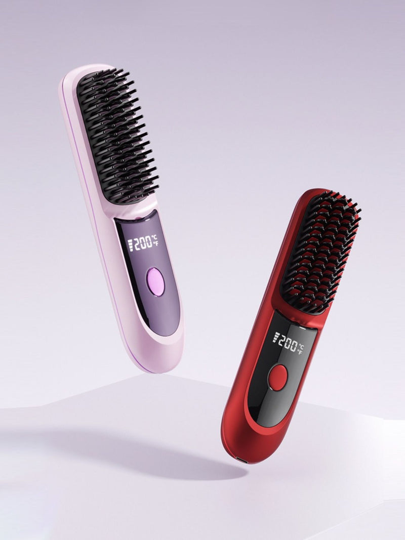 Fast heating straightening comb in lilac