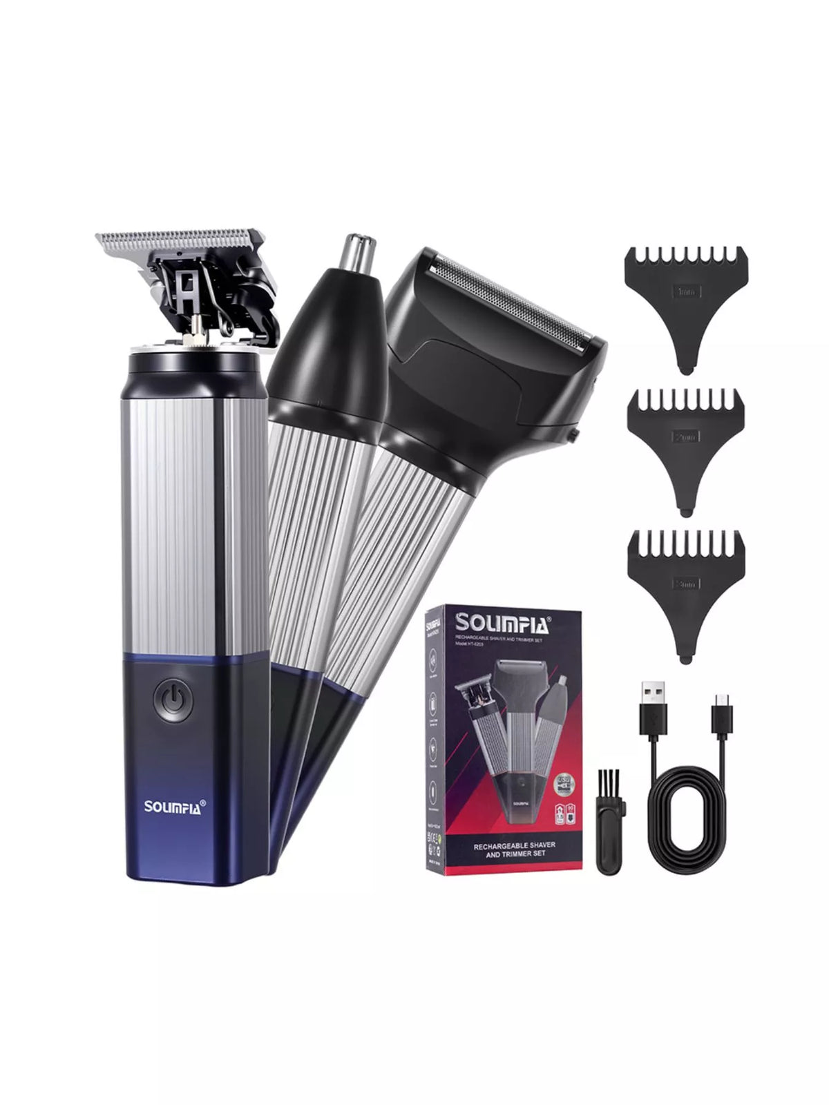 Grooming kit accessories laid out