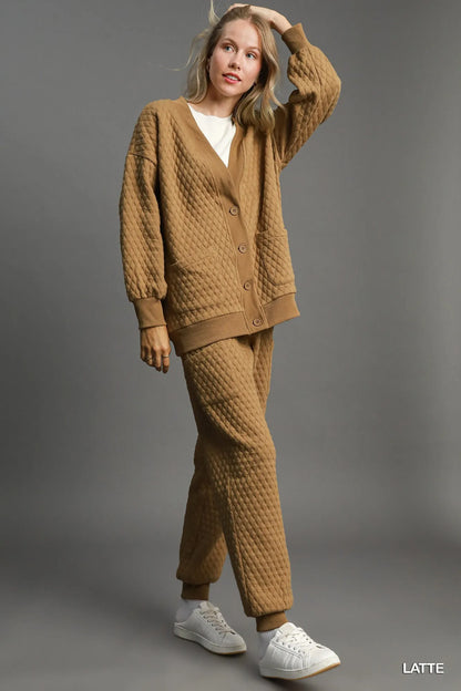 Umgee Button-Up Jacquard Cardigan - Fashorio
