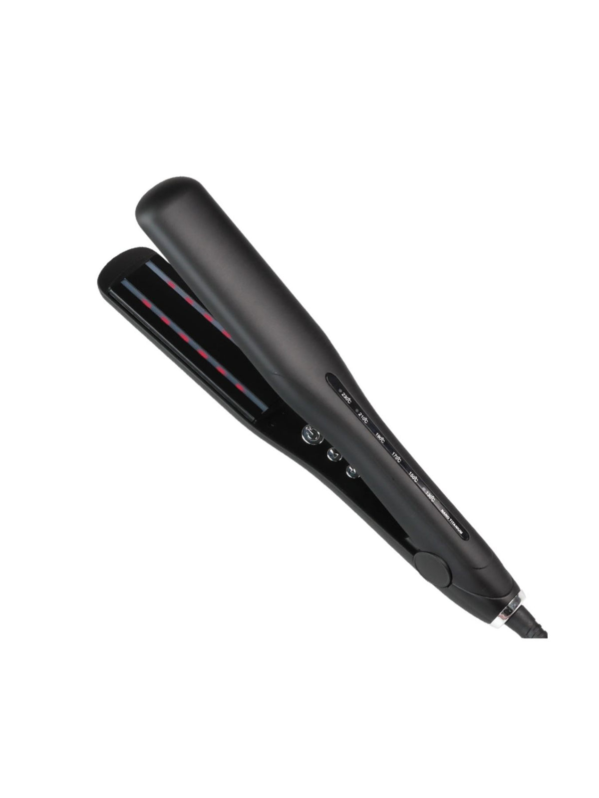 Hair straightener temperature control detail