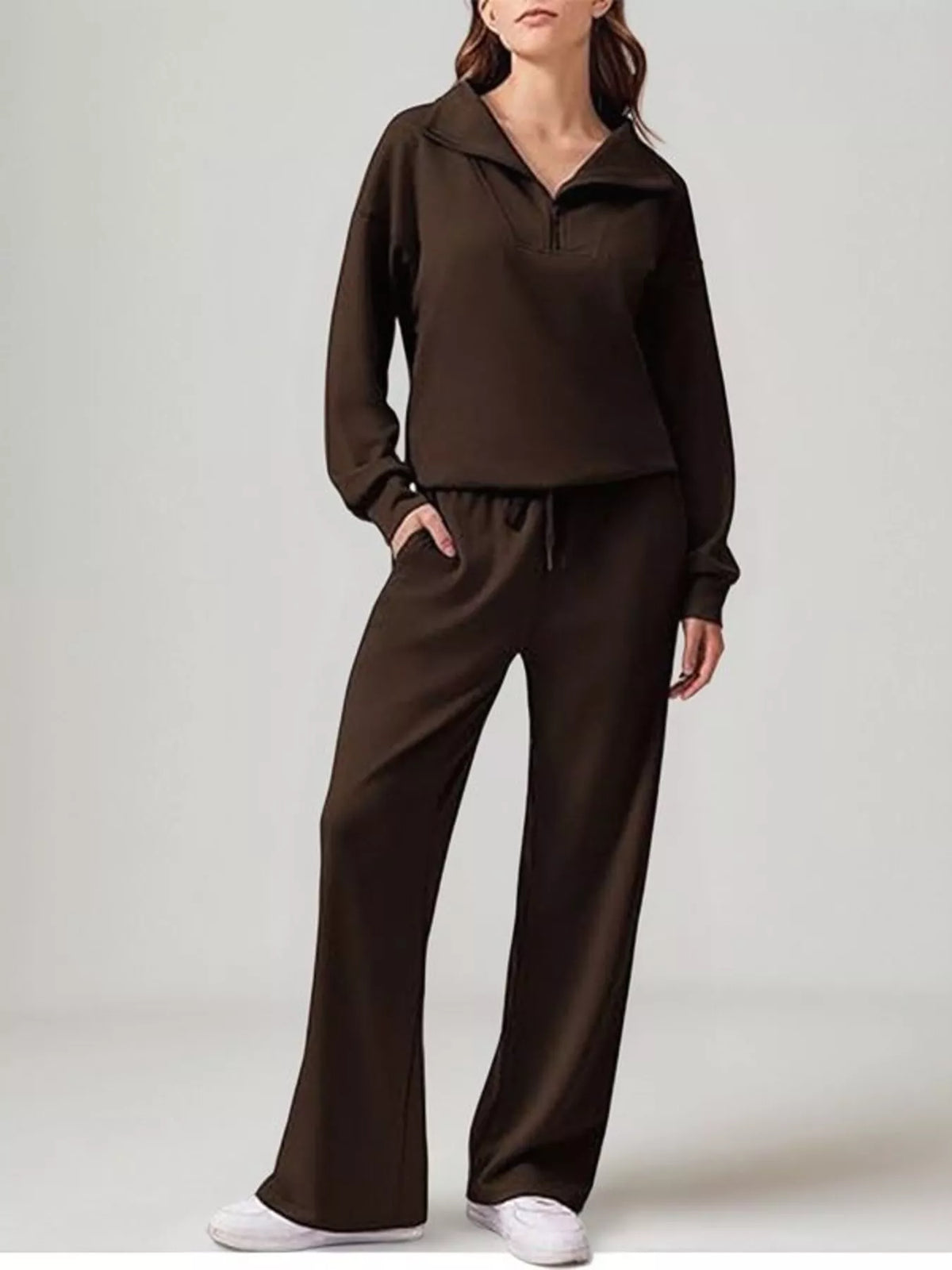 Quarter Zip Top and Pants Set, view 13