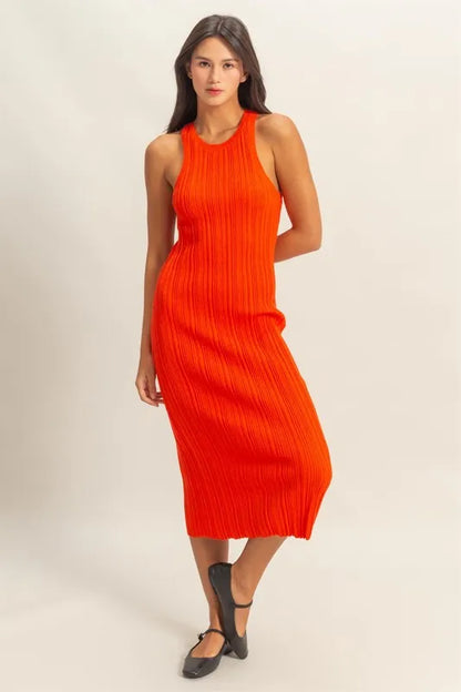 HYFVE Round Neck Bodycon Ribbed Knit Dress - Fashorio