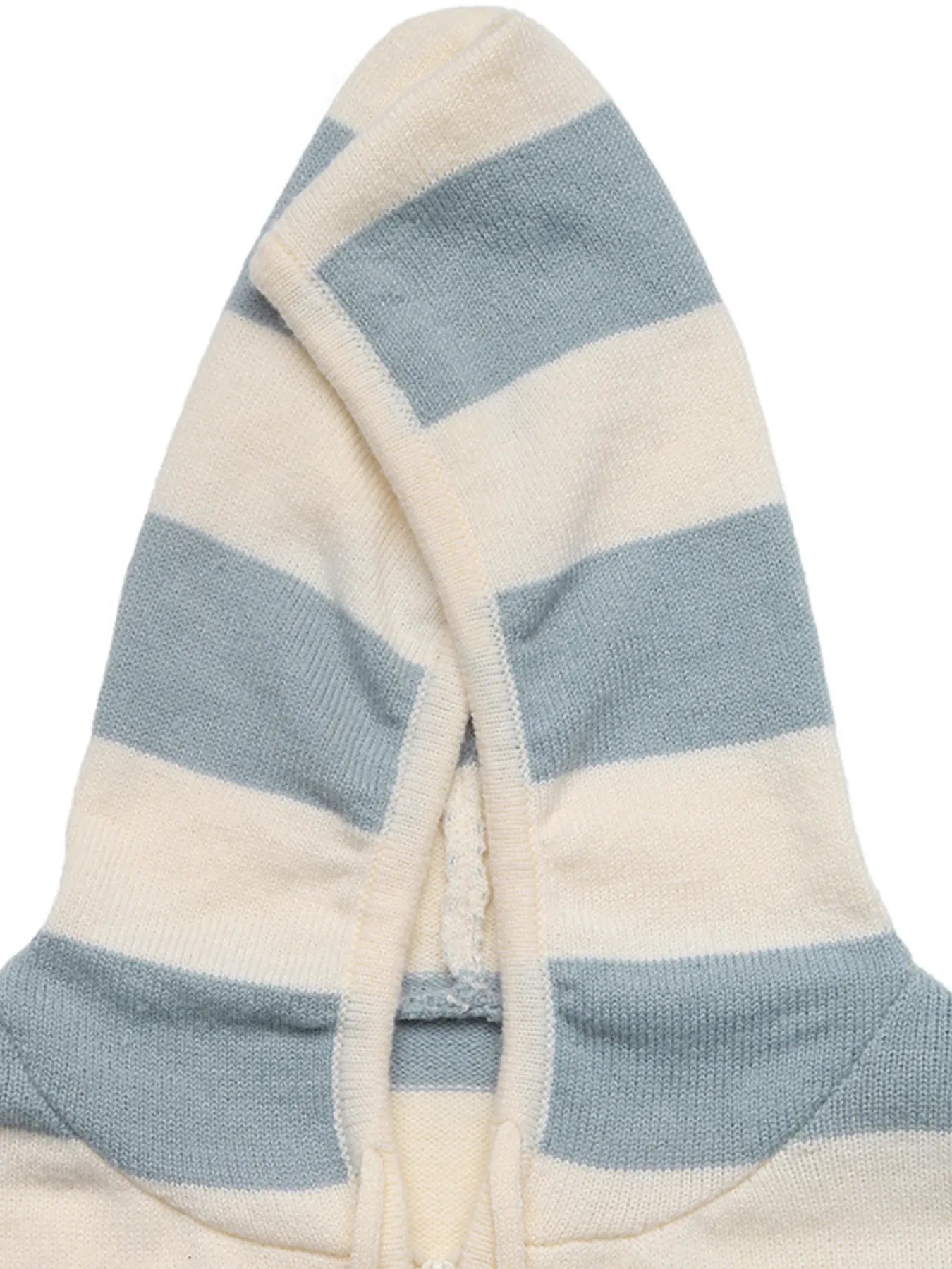 Drawstring Zip Up Striped Cardigan - Fashorio