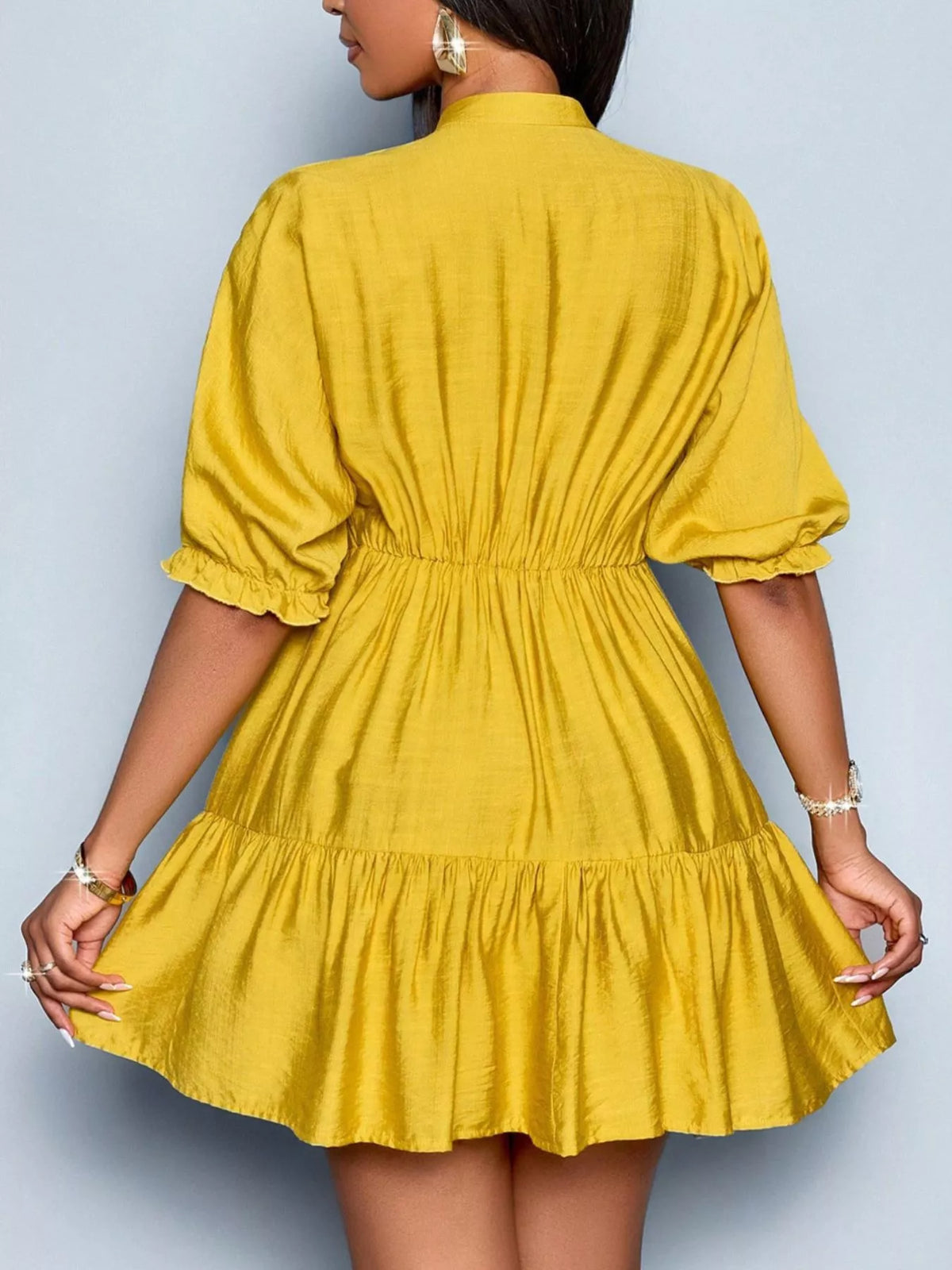 Notched neckline dress flat lay product shot