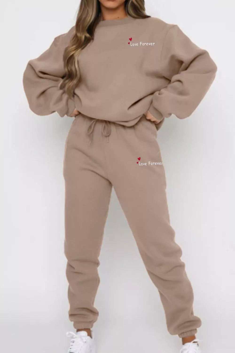Round Neck Sweatshirt and Joggers Set, view 17