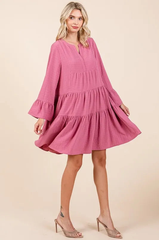 Ruffled tiered dress movement