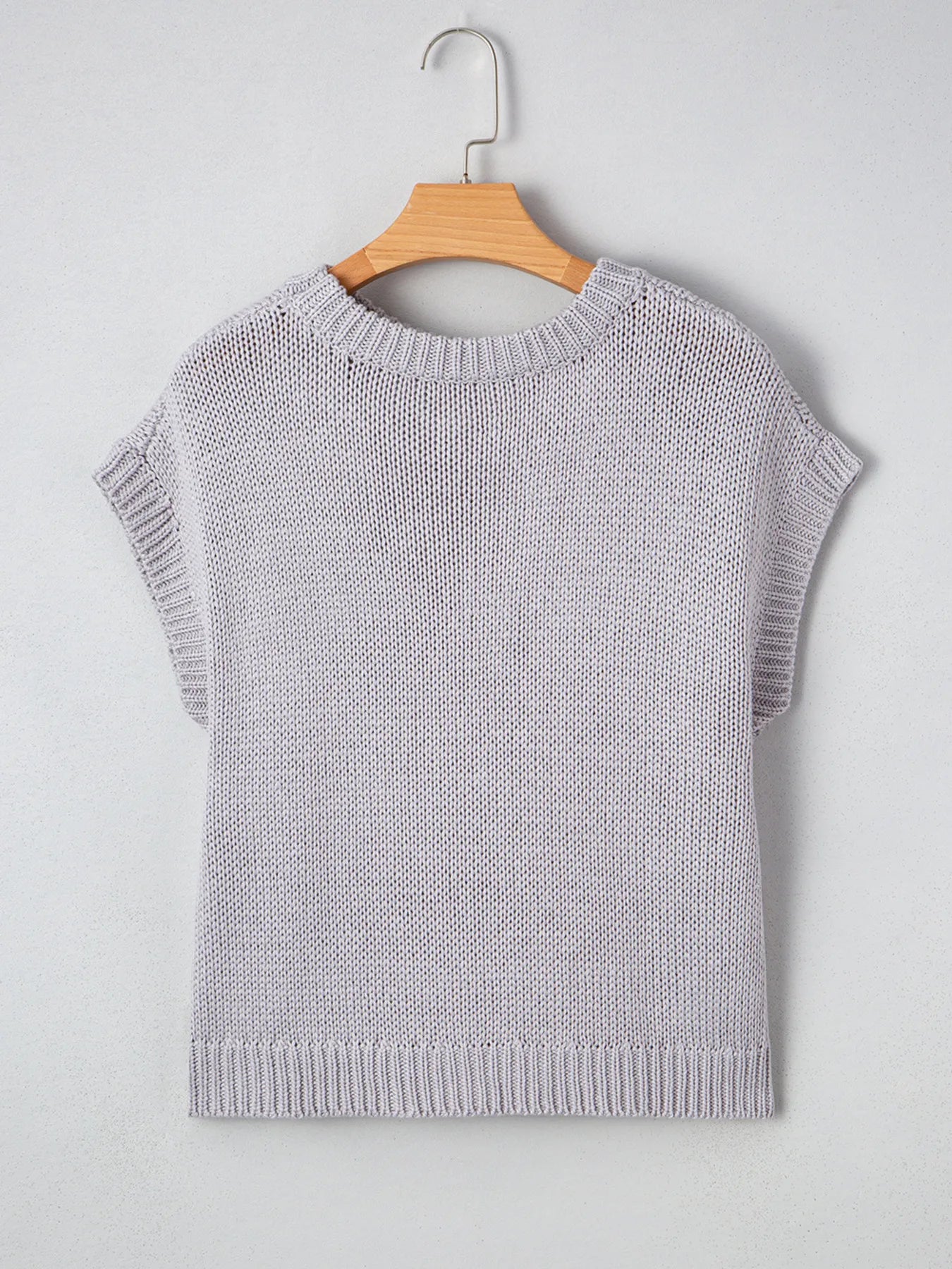 Bow Round Neck Short Sleeve Sweater - Fashorio
