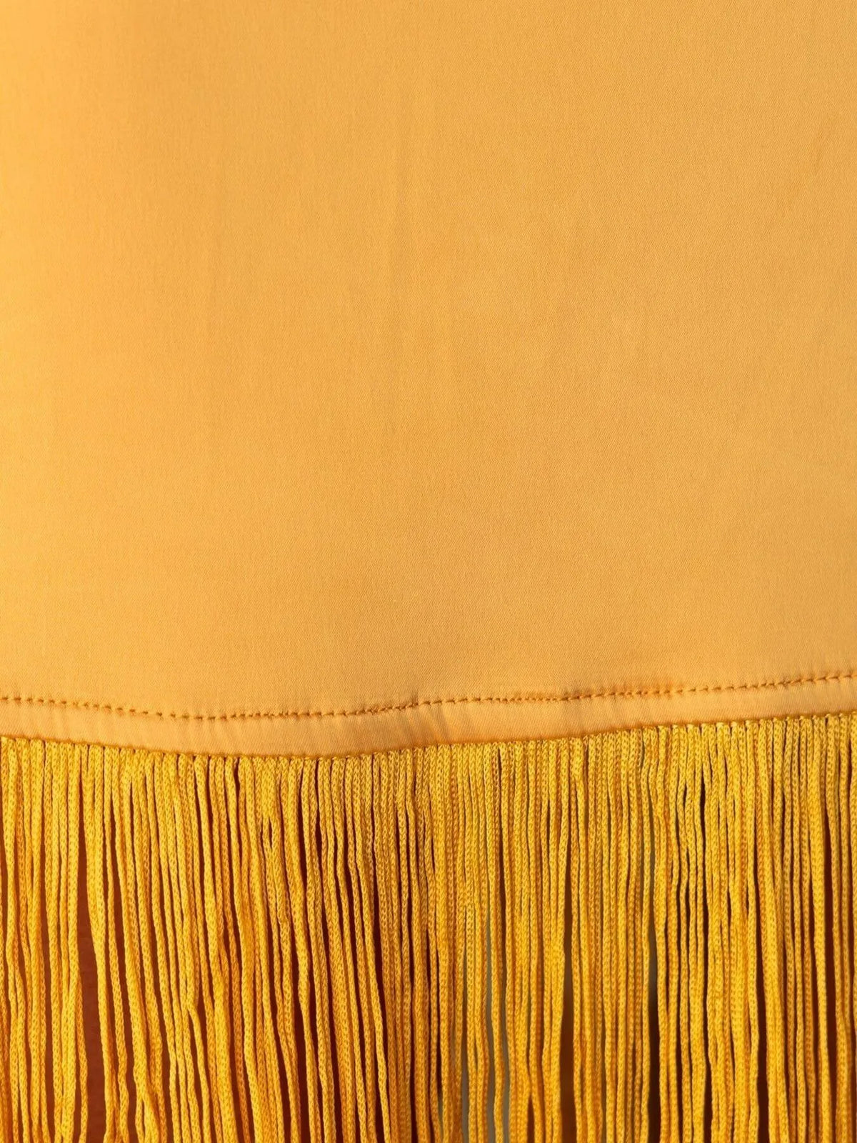 Fringe halter neck backless dress front view