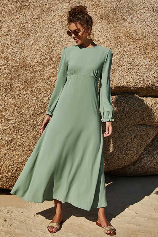 Puff Sleeve Flounce Dress - Fashorio