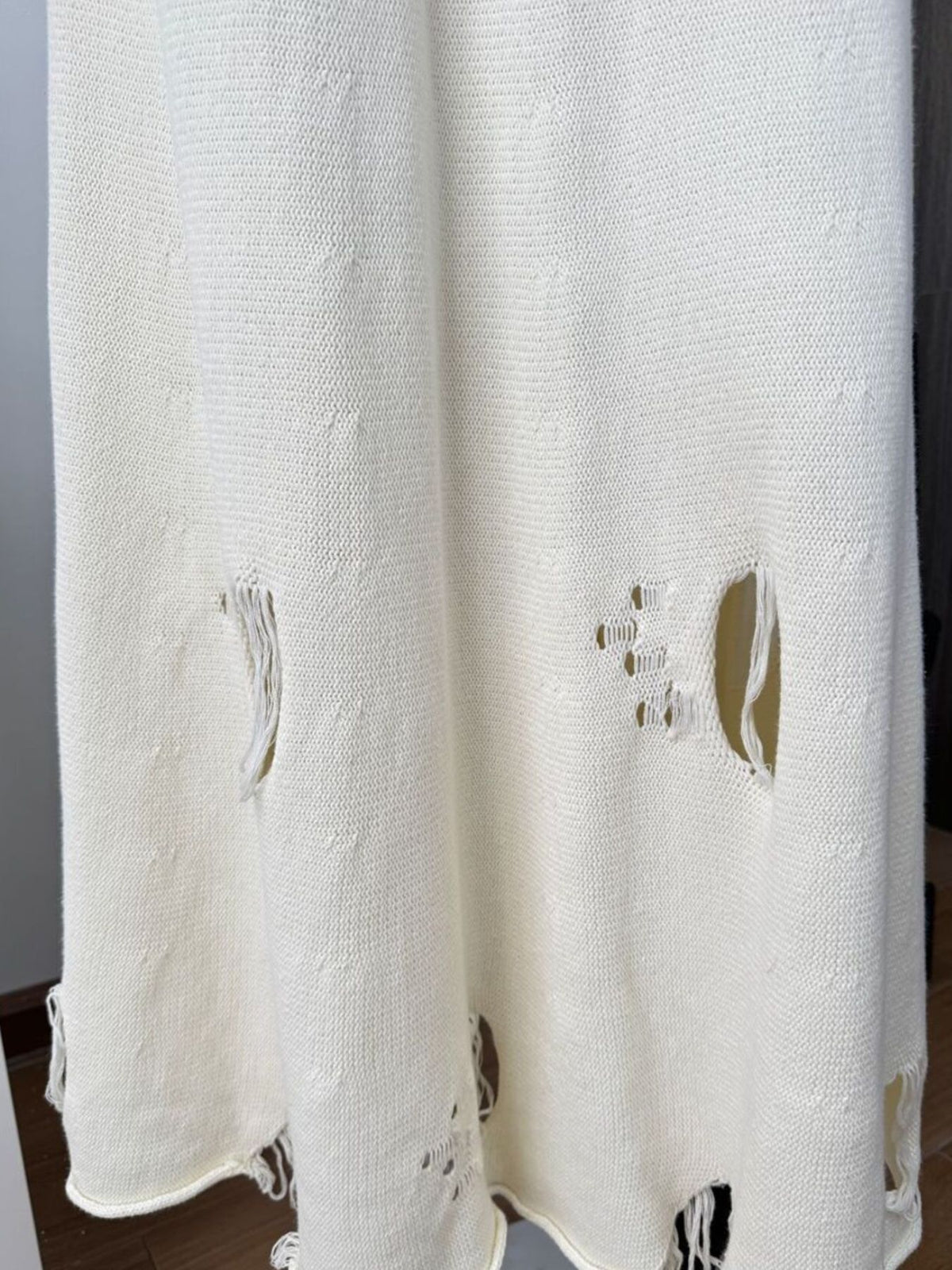 Distressed Sweater and Skirt Two Piece Set, view 13